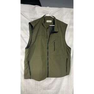 Field & Stream Mens 2XL Olive Green Utility Fishing Hunting Vest Zip